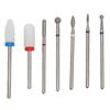 7pcs Nail Drill Bits Set Tungsten Ceramic Manicure Pedicure Left Right Handed Acrylic Gel Cuticle Remover Nail Bits