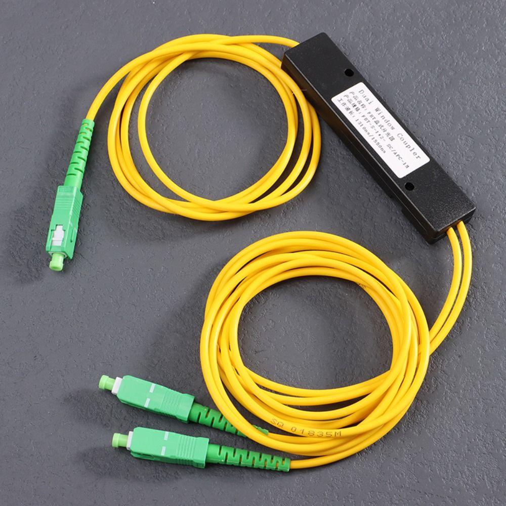 Yellow FTTH Splitter Box Low Loss Fiber Coupler New Fiber Optic Splitter Computer Accessories