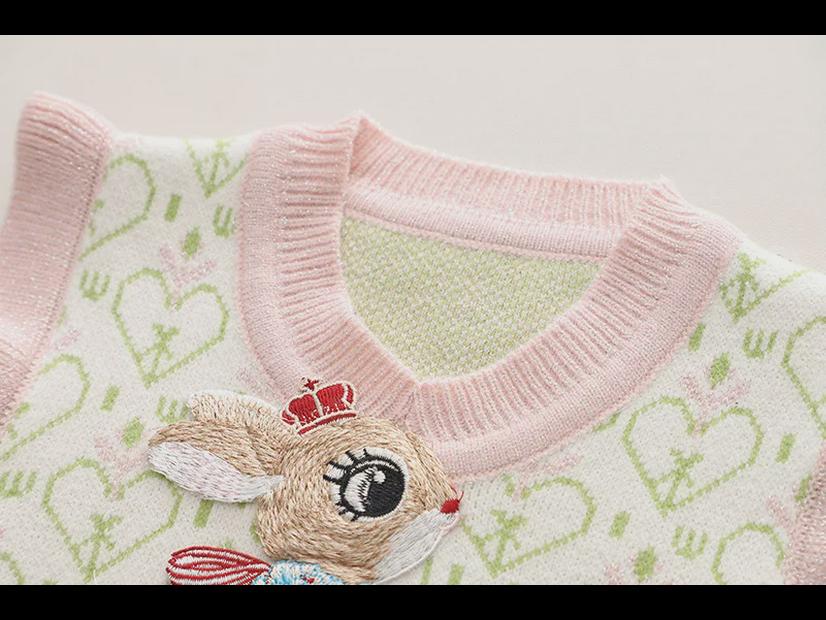 Комплект из трех предметов: кружевной свитер и жилет для девочек: Рубашка с лацканами, топ с длинными рукавами и джинсы для детей от 1 до 5 лет