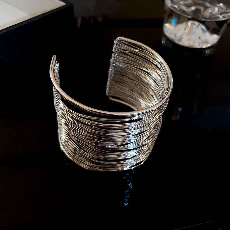 Niche Style Multi-Layer Iron Wire Bracelet Sexy Cold Wind Opening