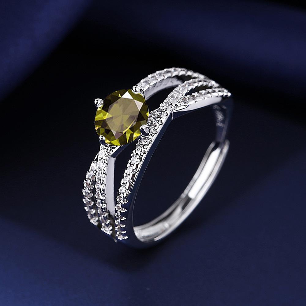 925 Silver Moissanite Open Ring for Women, Stylish Jewelry Gift for Birthdays and Anniversaries