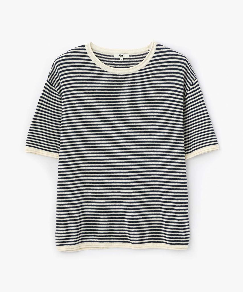 WMC Striped Short Sleeve Knit_Navy