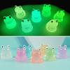 20Pcs Little Frog Resin Figurine Cute Glow In The Dark Frog Desktop Decoration Luminous Animal Statue Sculpture Miniature Fairy Garden Ornament
