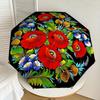 1pc Floral Bouquet with Red Poppies and Blue Daisies Umbrella with Plastic Handle,Suitable for All Seasons Home Travel Outdoor UmbrellaDD1048