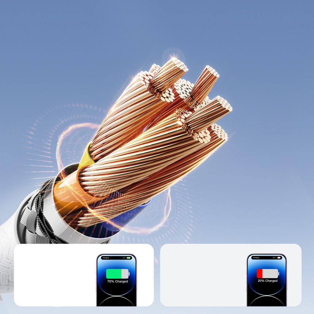 Kabel przewód USB-A - iPhone Lightning 3A 2m - biały