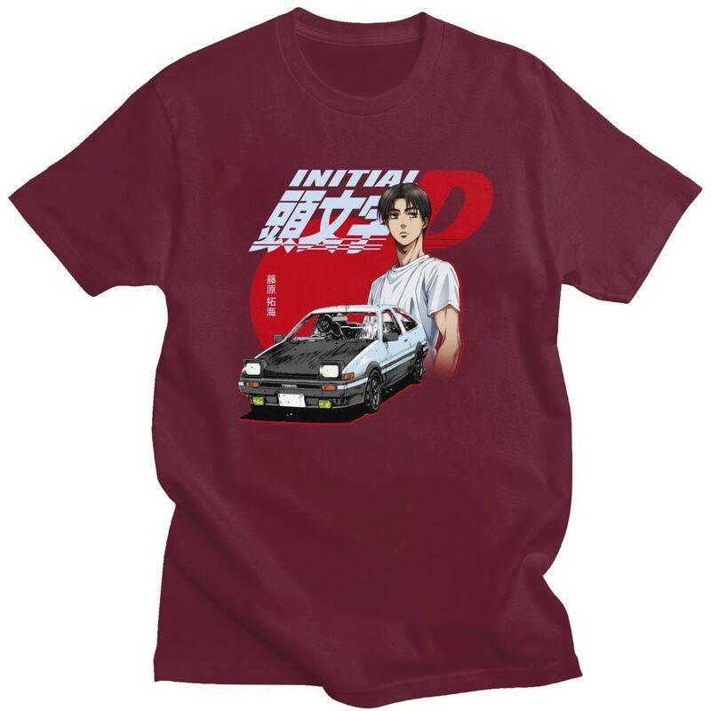 Мужская футболка Initial D на заказ Аниме Повседневная футболка с коротким рукавом Приталенная одежда