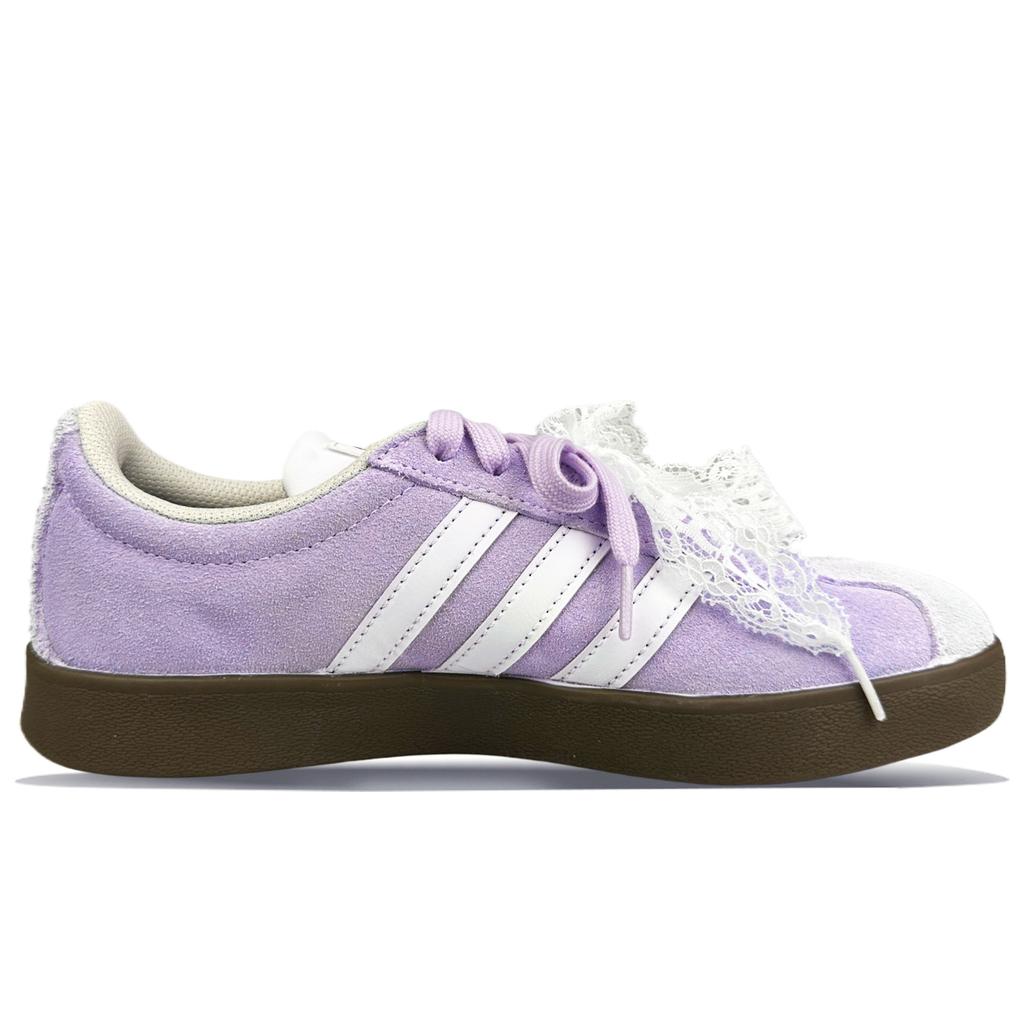adidas Neo VL Court Lifestyle Скользкая подошва Амортизация Устойчивость к истиранию Низкие Скейтбордические Кроссовки Унисекс Светло-фиолетовый HQ1802(Команда401-)