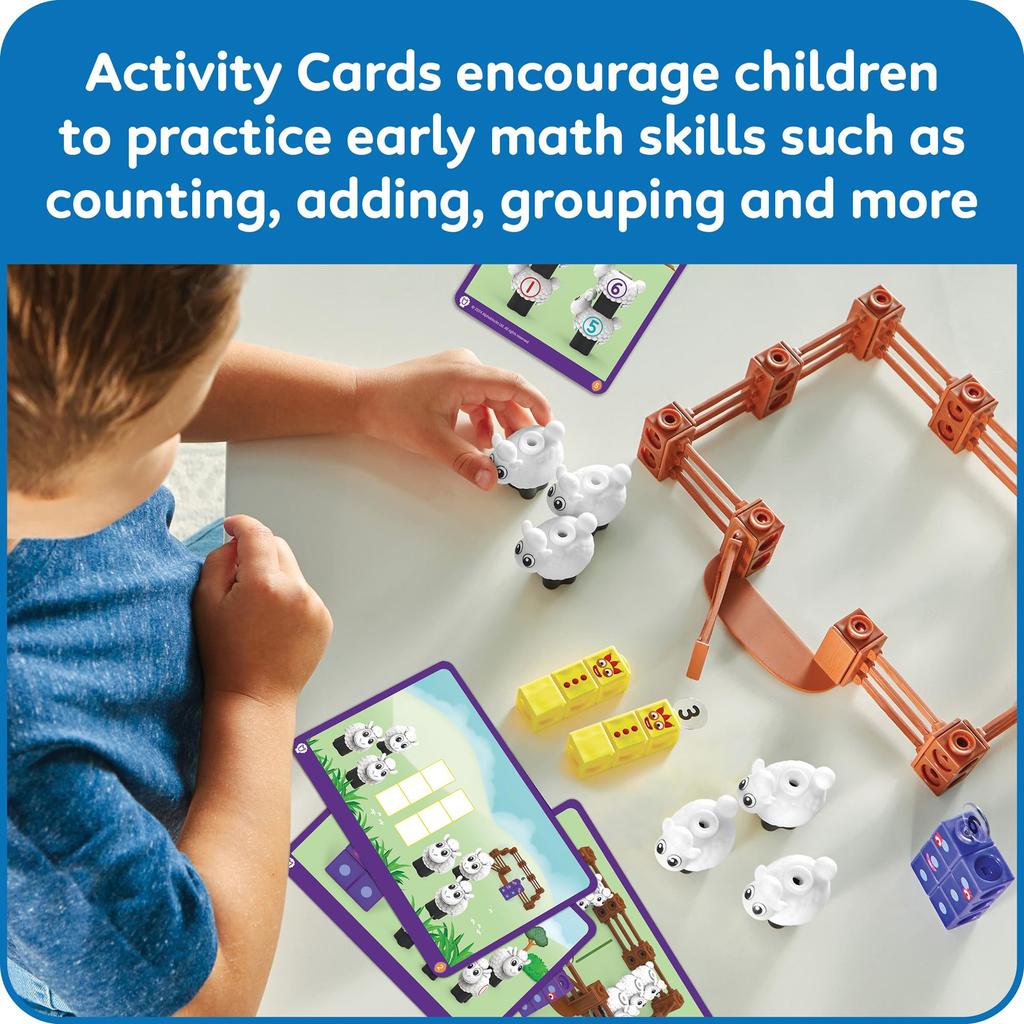 Набор кубиков MathLink Numberblocks, Numberblocks Овечка, Образовательный, Аутентичный, Ферма, Игра, Игрушка, 96093,