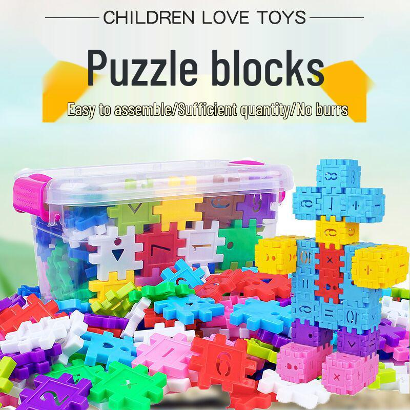 Геометрические кубики-цифры для детей (Возраст 6-8 лет) - 1-100 Кубиков DIY Замок Дом.