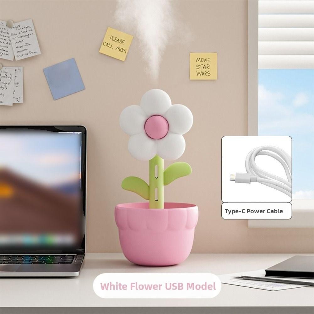 Cute Desktop Cool Fogger 300ml Cool Mist Air Purifier Flower Air Humidifier Office