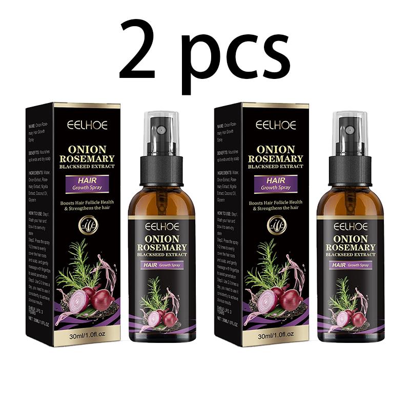 EELHOE Спрей для волос с луком и розмарином, глубоко увлажняющий кожу головы, разглаживающий и блестящий спрей-кондиционер для волос