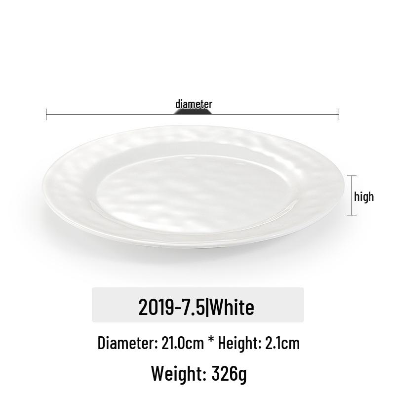 Круглая melamine тарелка Kaibaiya под фарфор - Пластиковая плоская тарелка для гостиничной посуды и сервировки фуршета