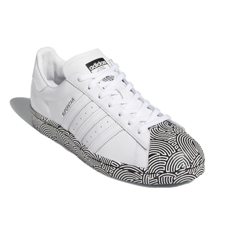Hirocoledge x adidas Superstar Такахаси Хироко - Белые Черные Унисекс Кроссовки Облачно-Белый Основной-Черный Сигнально-Розовый FY1588