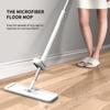 Microfiber Mop Floor Cleaning System Washable Pads Reusable Dust Mops with 4PCS Soft Refill Pads Hardwood Wood Floor