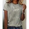 Summer Round Neck Animal Pattern 3D Print Top Fashionable Casual Short Sleeved Women's T-shirts