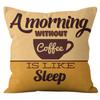 American Coffee Moment Linen Pillow Case Sofa Car Office Company Pillow Cushion Cover