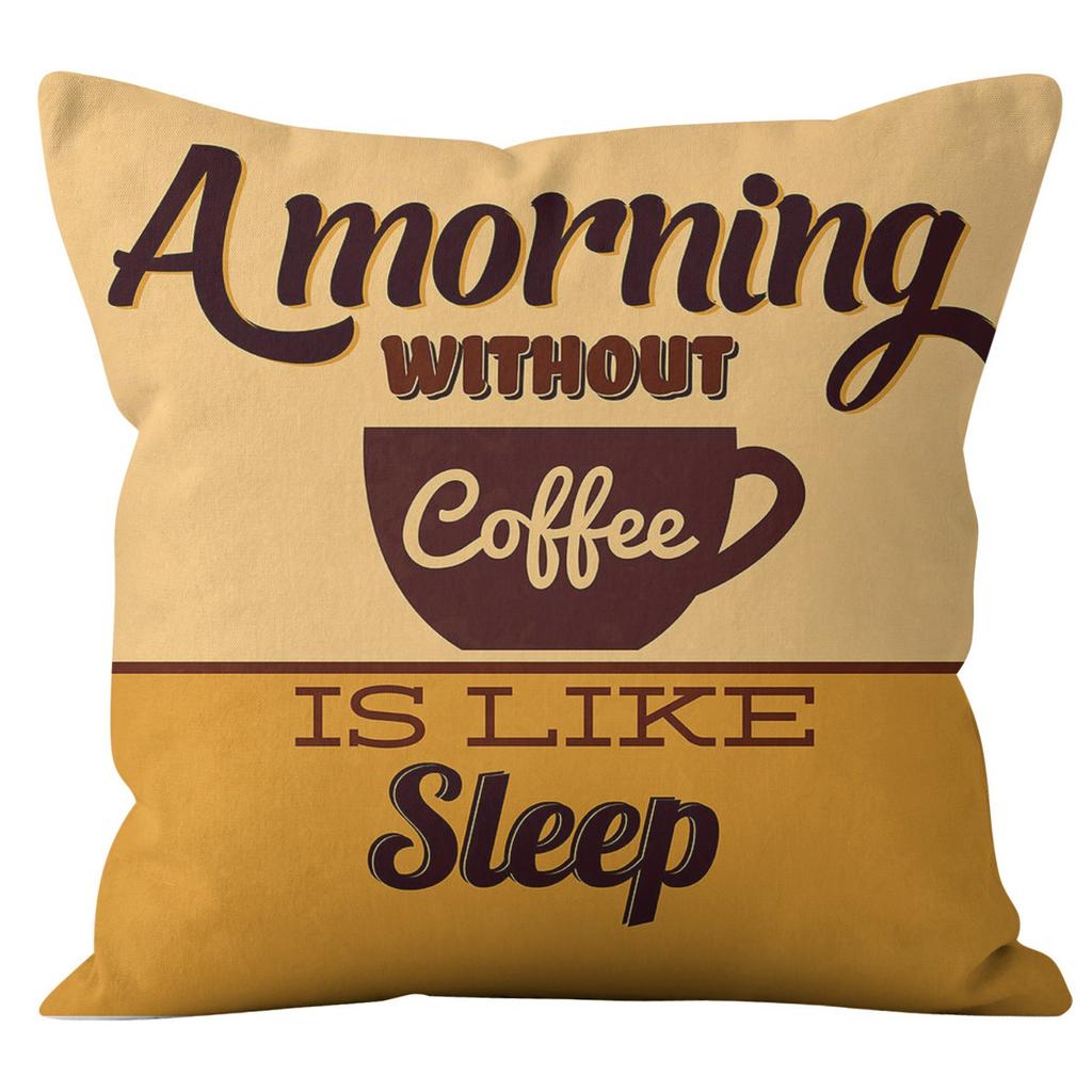American Coffee Moment Linen Pillow Case Sofa Car Office Company Pillow Cushion Cover