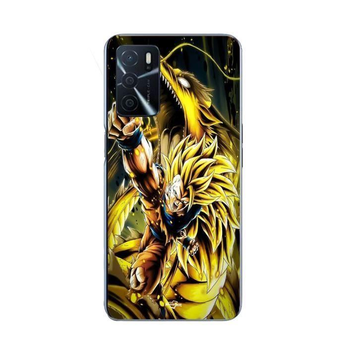 Чехол Maniacase для Oppo A16s Сон Гоку Супер Сайян SSJ3 Атака точкой Дракон