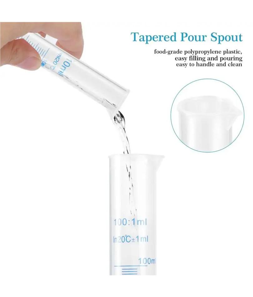 1 шт. 10/25/50/100/250/500 мл пластиковый мерный цилиндр лабораторный градуированный цилиндр химический лабораторный стандартный мерный стакан