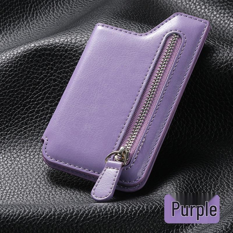 Многофункциональный клейкий держатель для карт телефона и подставка на молнии