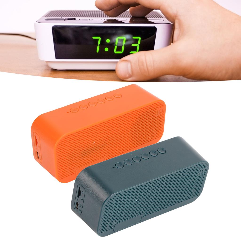 Мини Bluetooth-динамик с мощным басом, двойной будильник, портативный беспроводной динамик со светодиодным дисплеем