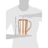 Hammered Copper Jug with 2 Copper Glasses, 1350 Ml