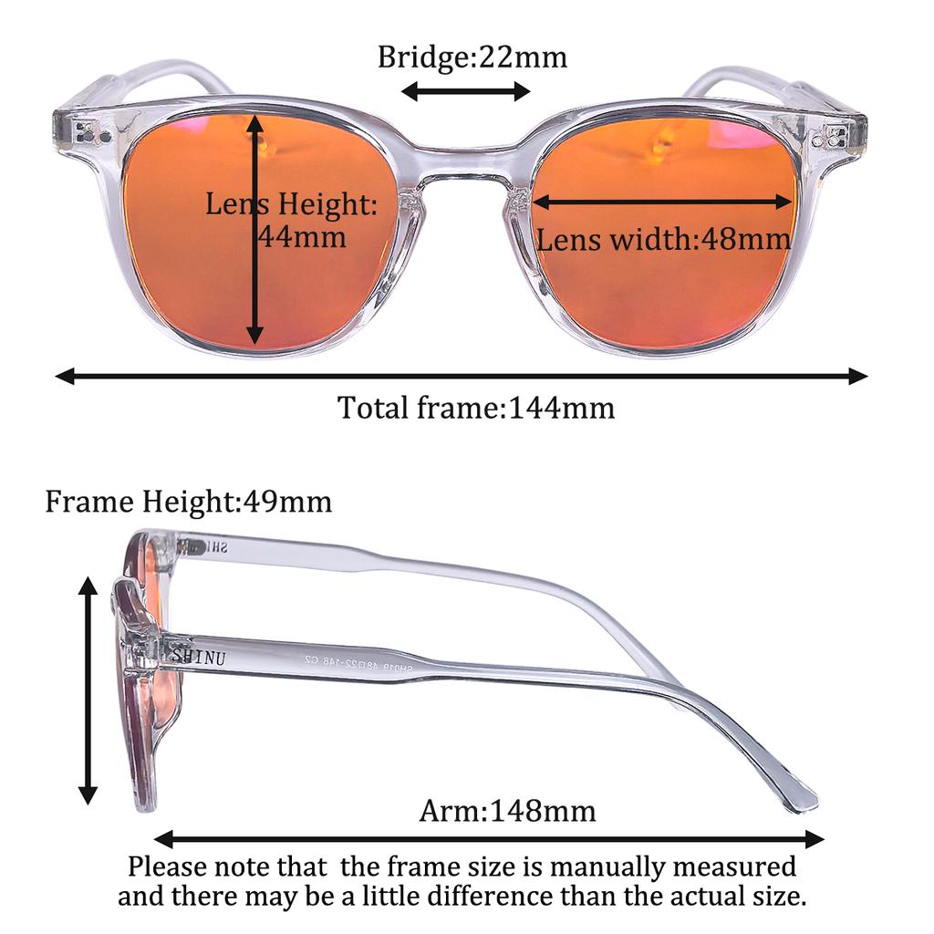 Женские очки Shinu Очки, блокирующие синий свет Очки с оранжевыми прозрачными линзами Компьютерные очки Очки для защиты от экрана компьютера
