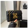 2024 New Trend Shoulder Bag European and American Retro Women's Bag Fashion Solid Color Small Square Bag Creative Lock Crossbody Bag Trend