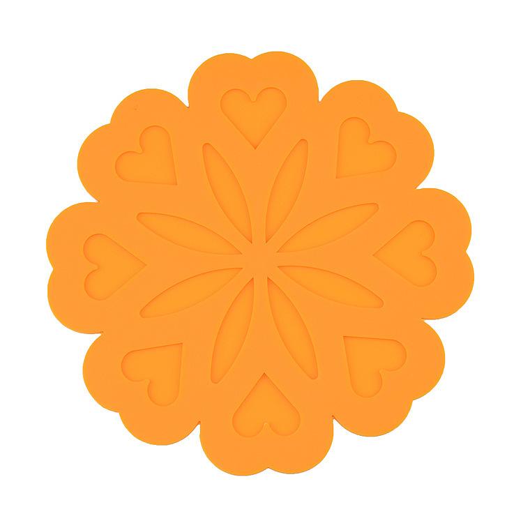 Flower silicone thermal insulation mat High temperature resistant silicone placemat Coaster pot mat Anti-scalding thermal insulation mat Silicone