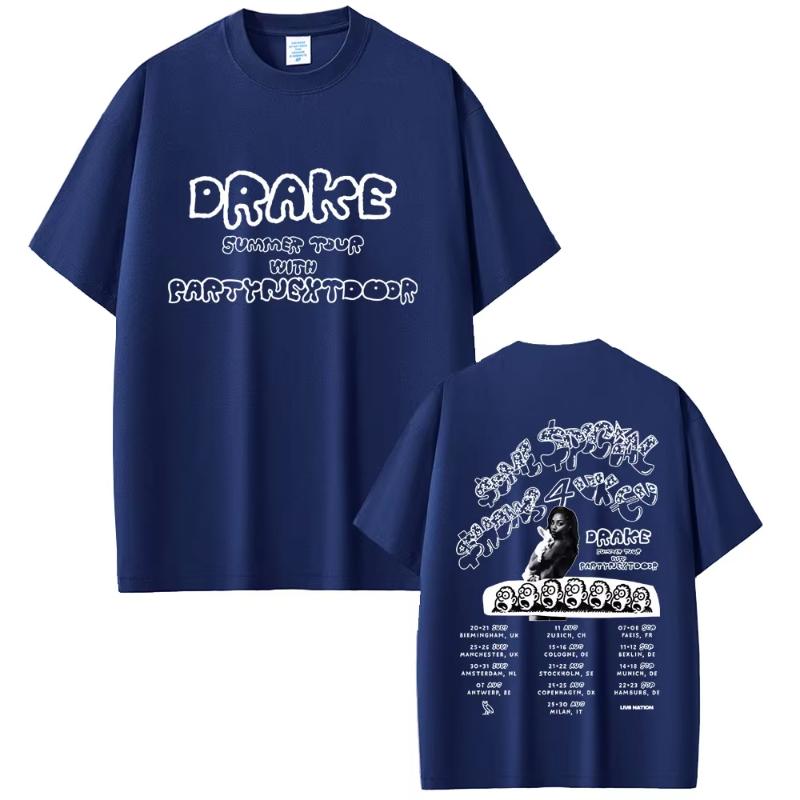 Rapper Drake Europe Tour with Partynextdoor 2025 Tshirt SSS4U Some Sexy Songs 4 U t shirts Unisex Women Hip Hop Fashion Tshirts
