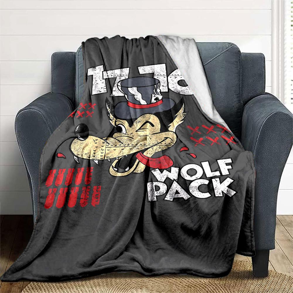 1pc wolf pack Soft Warm Throw for Home, Office, Trave, All-Season Cozy Bedding Gift, Office Cozy Accessory 1184