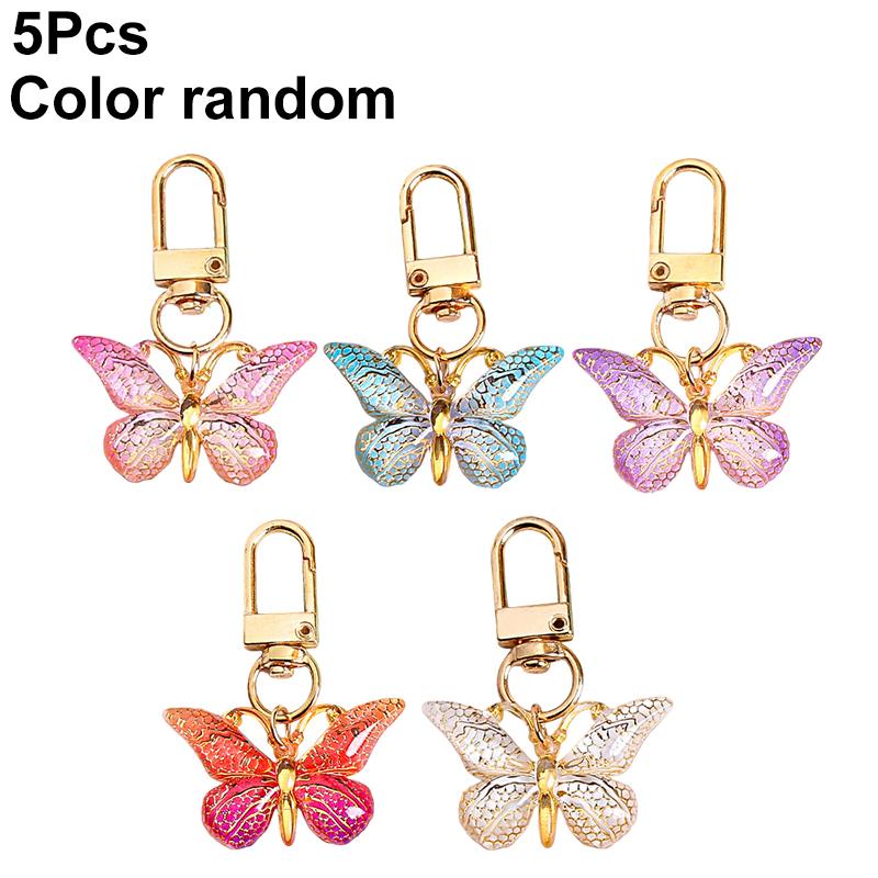 1 шт. Сплав Брелок Шарм Брелок Сумка Женский Подарок Брелок Бабочка Рюкзак Многоцветный