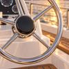 Replacement Boat Steering Wheel Hub Cap, Black Polycarbonate Center Cover for Uncovered, Missing, or Worn Hub Positions