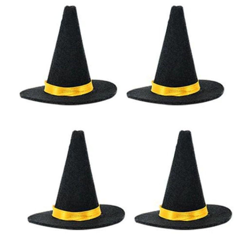4PCS Party Supplies Miniature Witch Hat Halloween Prop Small Hats  Halloween Decoration