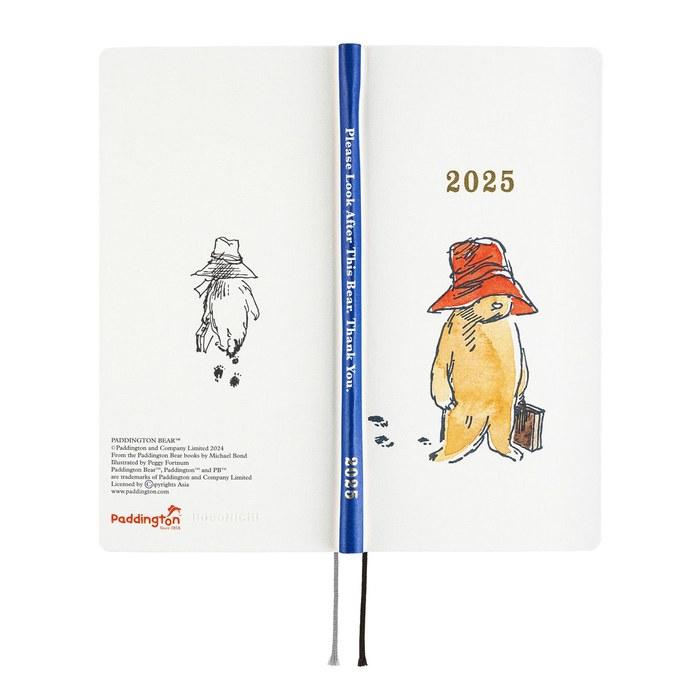 Hobonichi Techo 2025 Weeks Паддингтон/Пожалуйста, присмотрите за этим медведем, Еженедельник Левый, Тонкий Вертикальный, Белый, Вариант B6