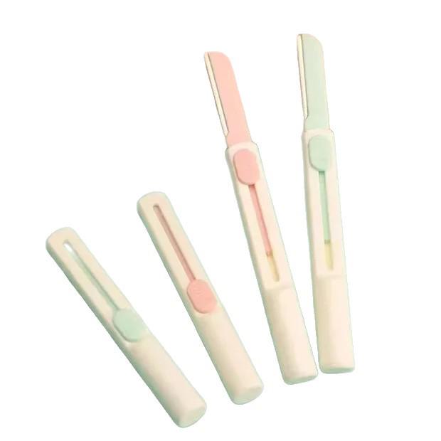 Выдвижной триммер для бровей для женщин - Безопасное лезвие, Защита от царапин, Портативный, Специальное предложение для новичков