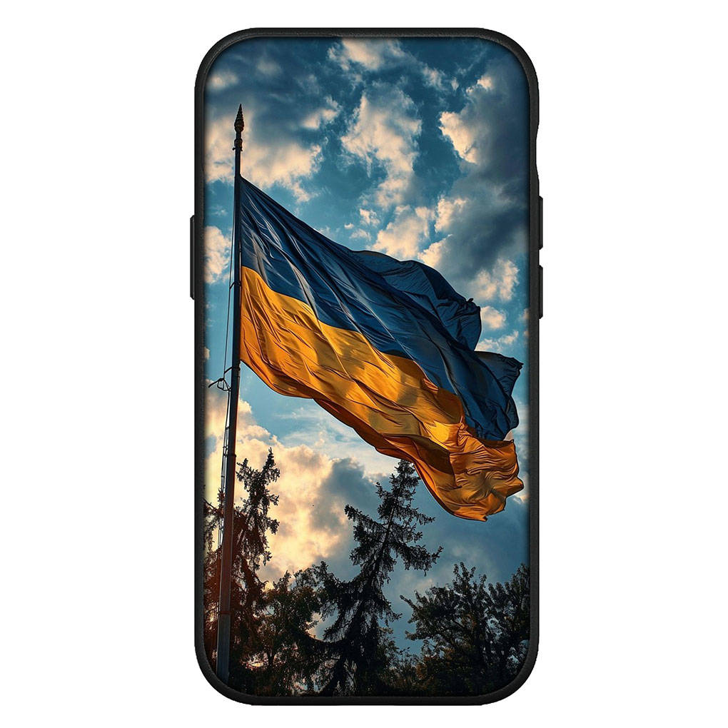 For iPhone 16 15 X XR Samsung Galaxy S24 S23 A16 A06 10Xiaomi Redmi Note 13 12 11 Pro Max 9 14 Plus Huawei OPPO Girl Ukraine Print Flag Map Phone Case