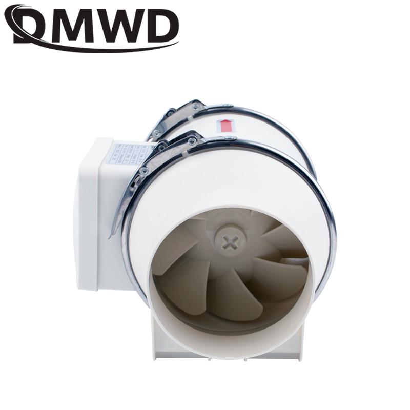3/4/5 inch Exhaust Fan Home Silent Inline Pipe Duct Fan Bathroom Extractor Ventilation Kitchen Toilet Wall Air Ventilator 110V