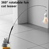 Удочка-дразнилка для кошек Интерактивная игрушка для кошек Рыбка с перьями Дразнилка для кошек с вращающейся основой для домашних кошек Охотничьи инстинкты Упражнения Развлечения