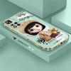 For Redmi Note 13 Pro 12 Pro 12S 11 Pro 11S 10S OPPO A38 A77s A96 Realme C33 C65 OnePlus Cute Girl Pattern Soft Plated TPU Shockproof Phone Case