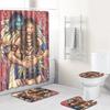 Abstract Art Bathroom Non-Slip And Anti-Mildew Floor Mat Shower Curtain Combination Carpet Couple Human Body
