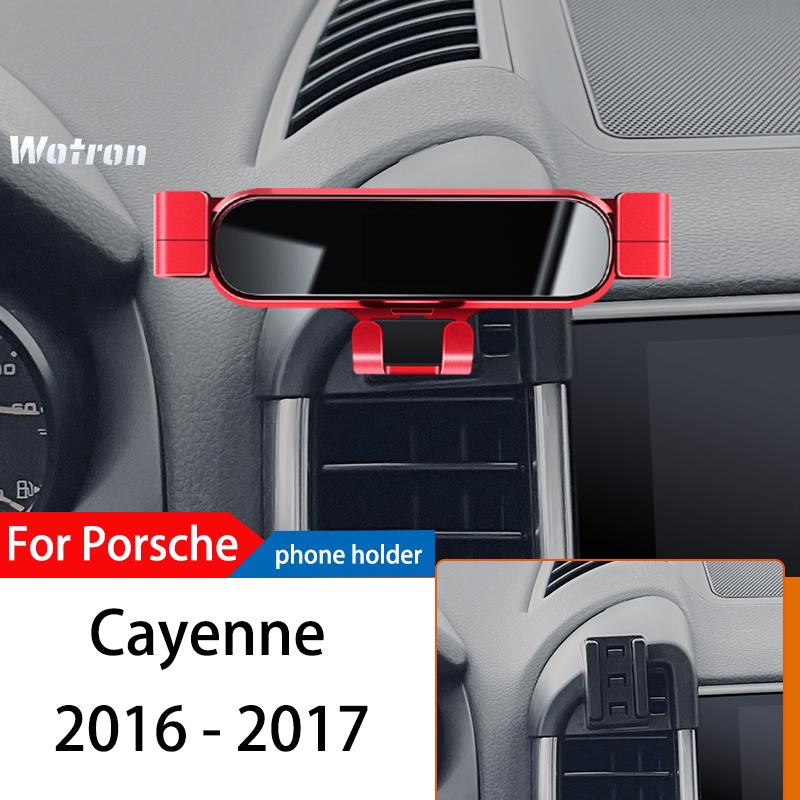 Car Phone Holder For Porsche Cayenne 2011-2022 GPS Special Gravity Navigation Mobile Bracket 360 Degree Rotating