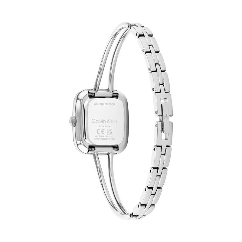 Calvin Klein Часы кварцевый механизм стальной ремешок 21 мм серебристый циферблат женские часы 30 метров водонепроницаемые модные и универсальные 25100131