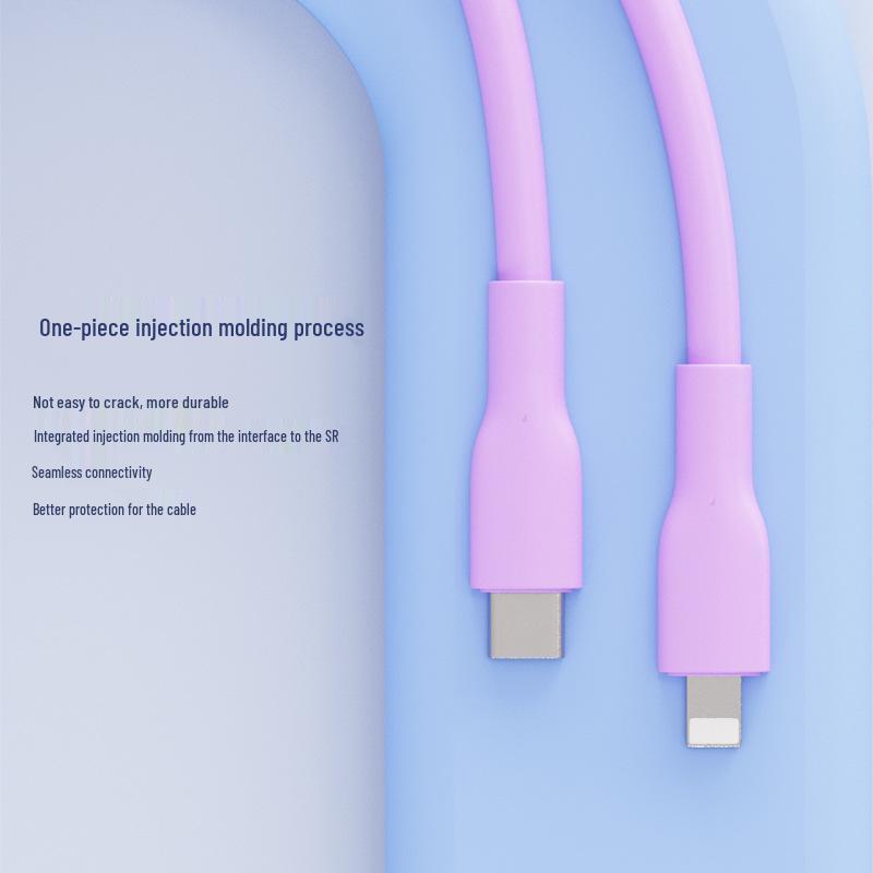 Кабель PD 27 В из жидкого силикона USB-C на Lightning для быстрой зарядки телефонов Apple