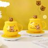 Bear Ceramic Cup Warm Thermostatic Cup Heated Coaster Insulated Water Cup New Gift Water Cup Home