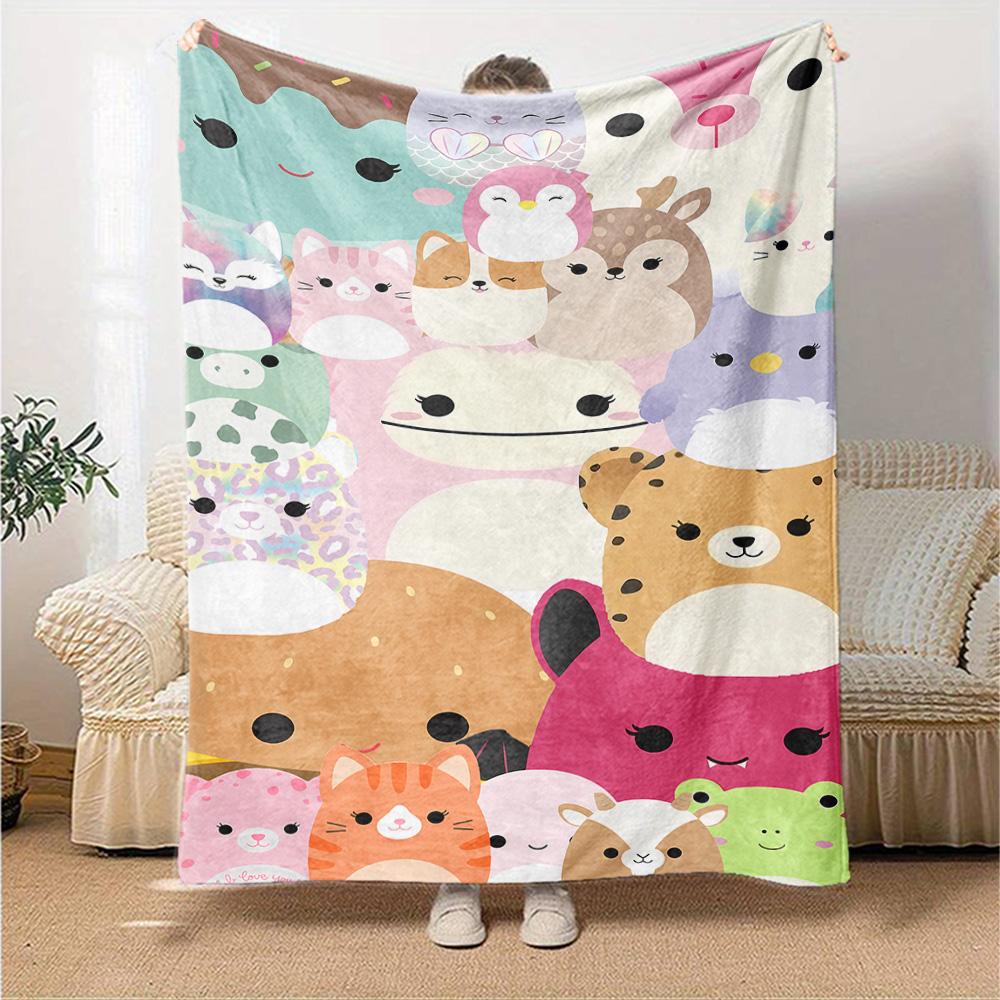 1pc Blanket - squishmallows Print Design,Lightweight Blanket for Sofa,Bed- Soft &Warm,Gift for All Seasons