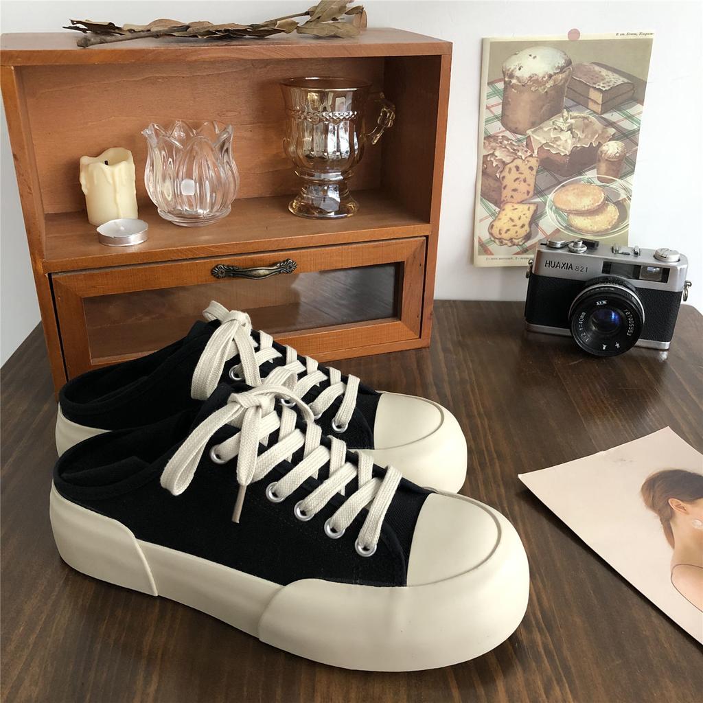 Круглый носок Женская обувь на плоской подошве Женская обувь на шнуровке из парусины Дизайнерская новинка в оригинальных тенденциях 2024 года Легкая повседневная вулканизированная обувь для H