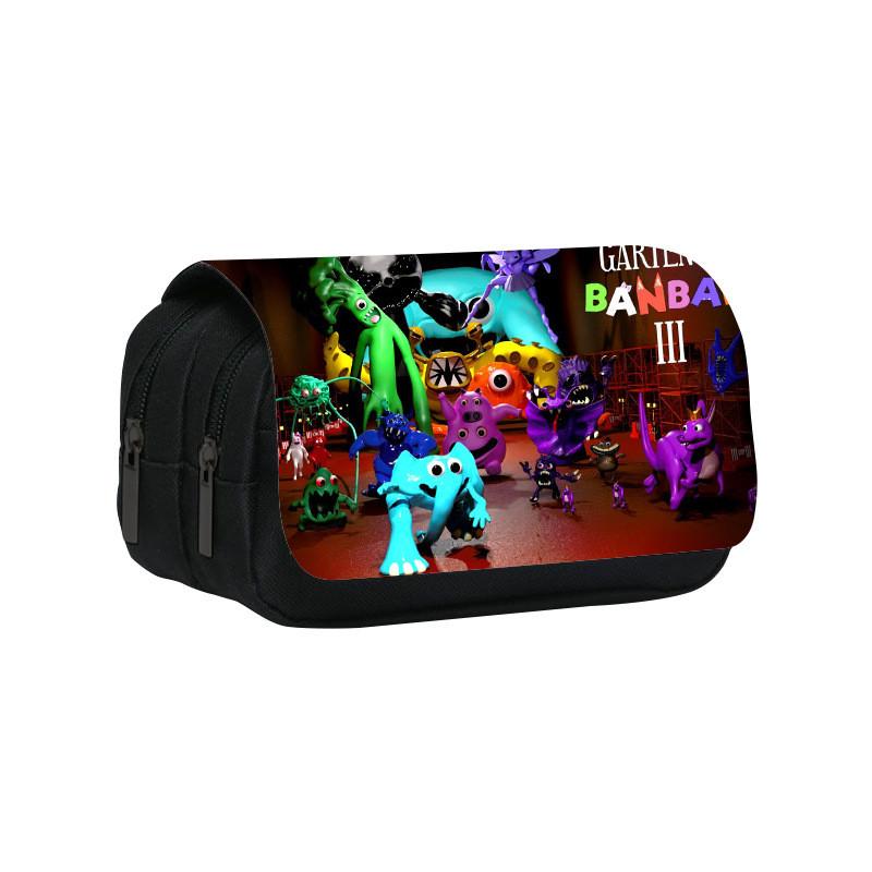 Garten Of Banban3 Double Layer Pencil Case With Nylon Material For Students And Kids