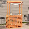 Outdoor Bar Table - VIDAXL - Solid Pine Wood - Roof - 2 Shelves - 57 Cm Depth