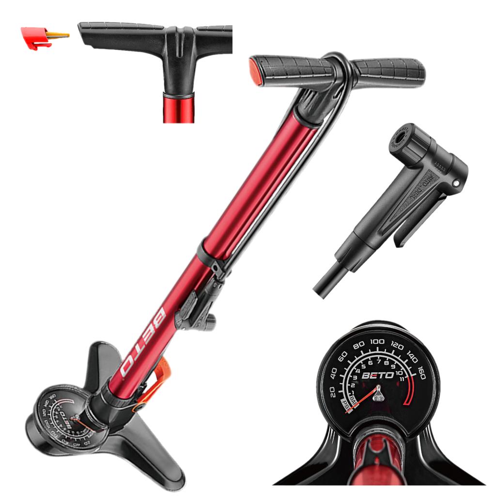 Beto Cfl-003Agd Max Floor Bike Pump + Tubeless Tank 160Psi